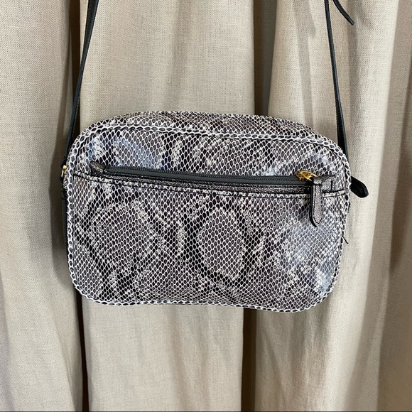 G.I.L.I. Python Print Leather Crossbody - Picture 4 of 12